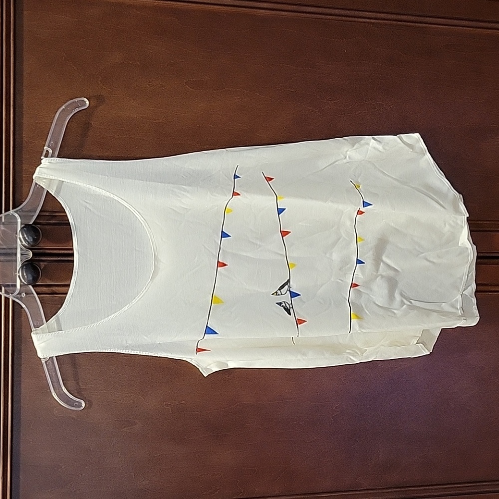 Birds on a Wire Flags Tank Top Size Small Medium REad